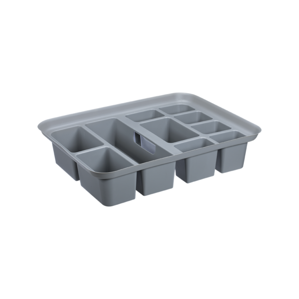 Room Copenhagen Plast TeamProbox Tray W/ Handle Cool Gray