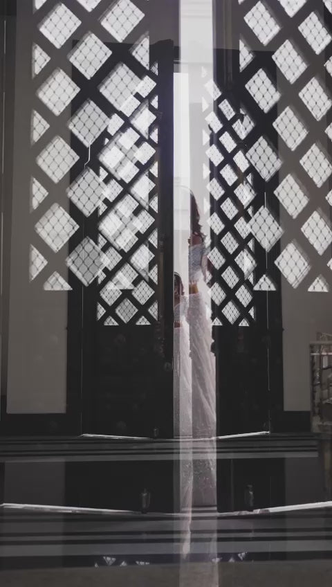 Roqa MIA Off-white Lehenga Set With Contrasts Of Pink & Turquoise