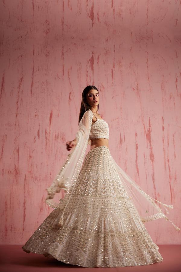 Roqa Abida Abida Ivory Lehenga Set