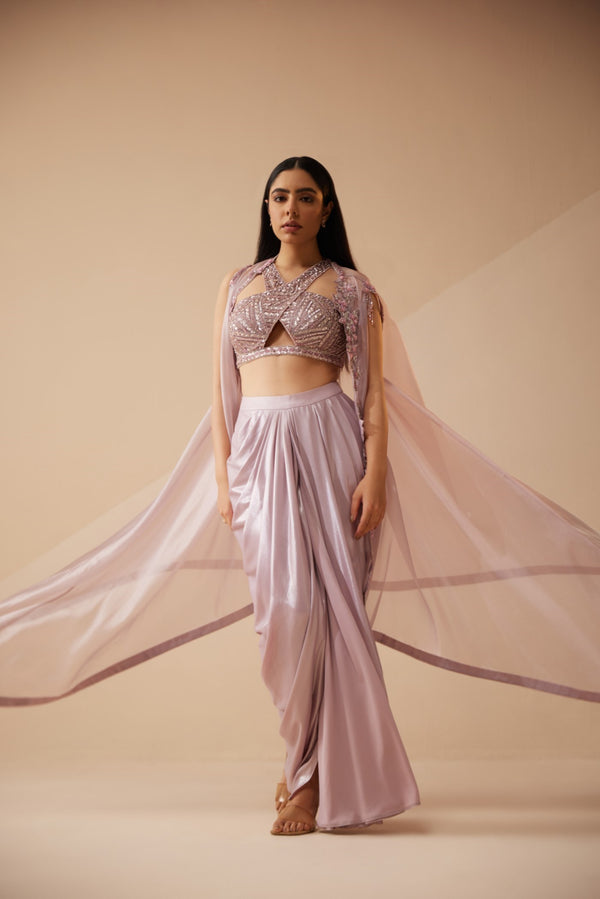 roqa Abigail Abigail Lilac Cape Set