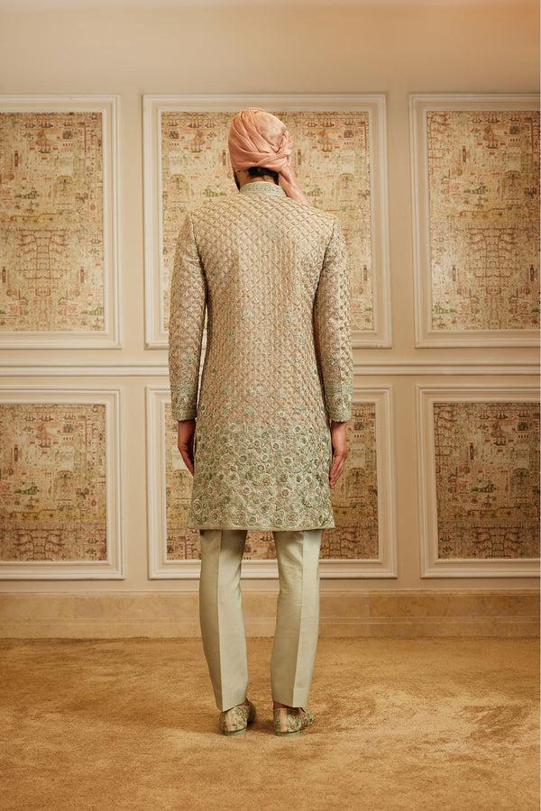Roqa Afshin Green Sherwani Set