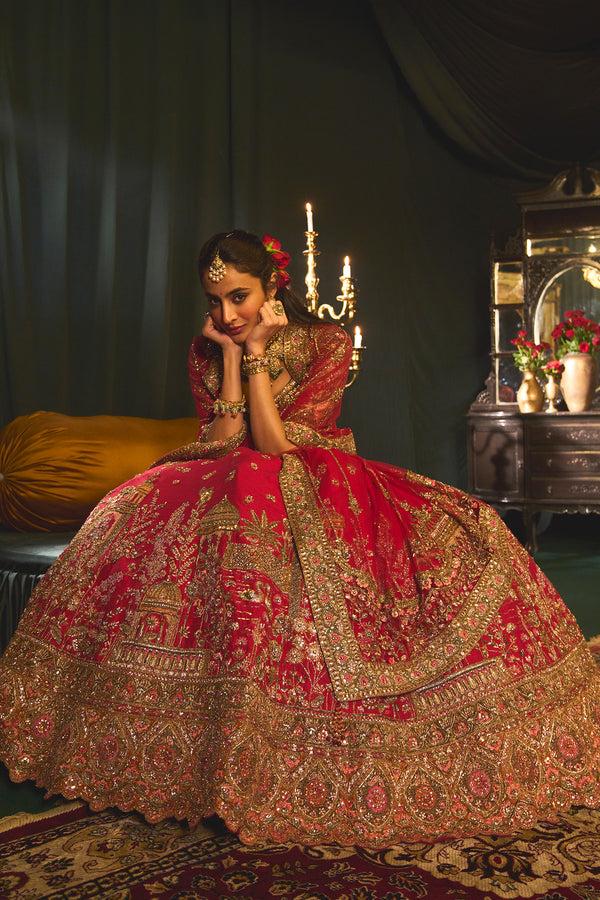 Roqa Ahmar Ahmar Lehenga Set