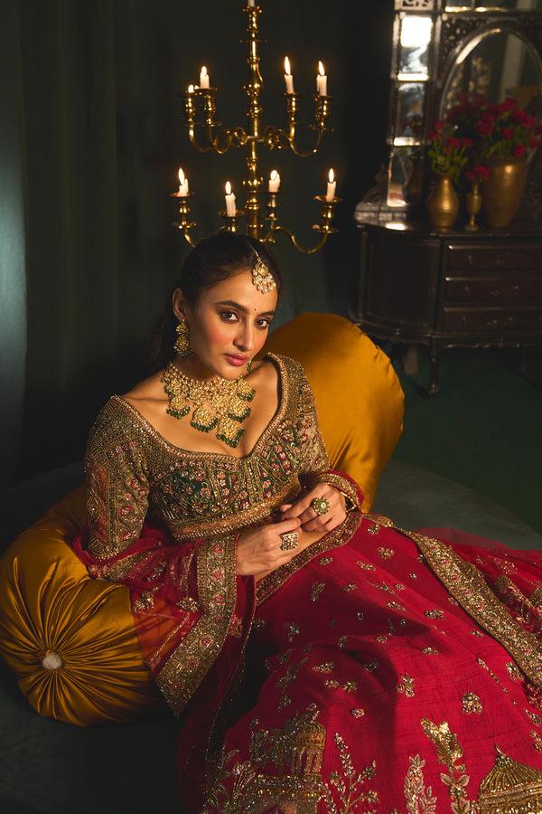 Roqa Ahmar Ahmar Lehenga Set