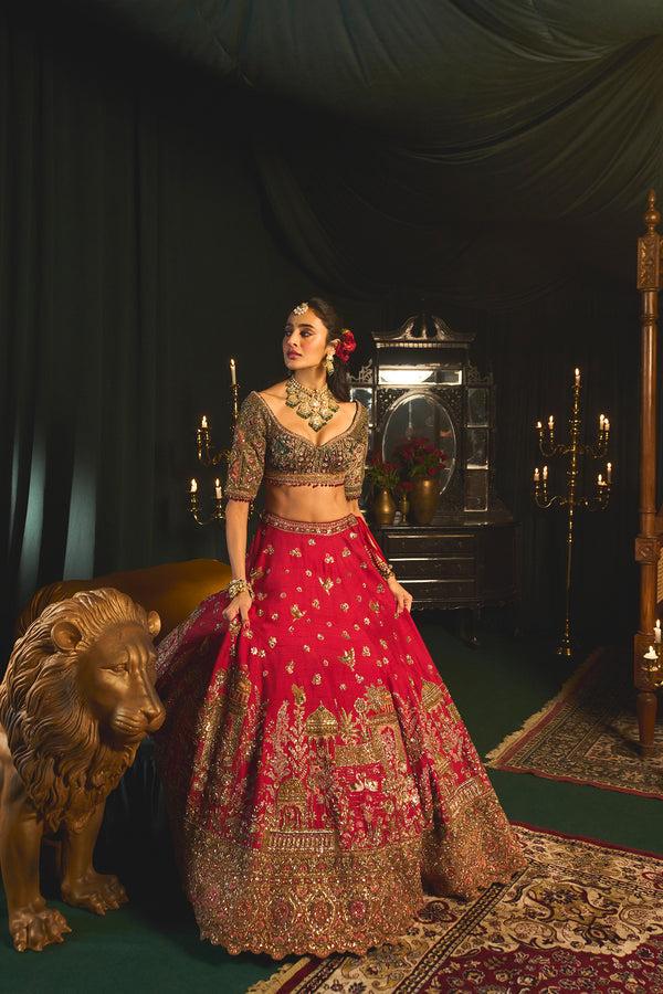 roqa Ahmar Ahmar Lehenga set