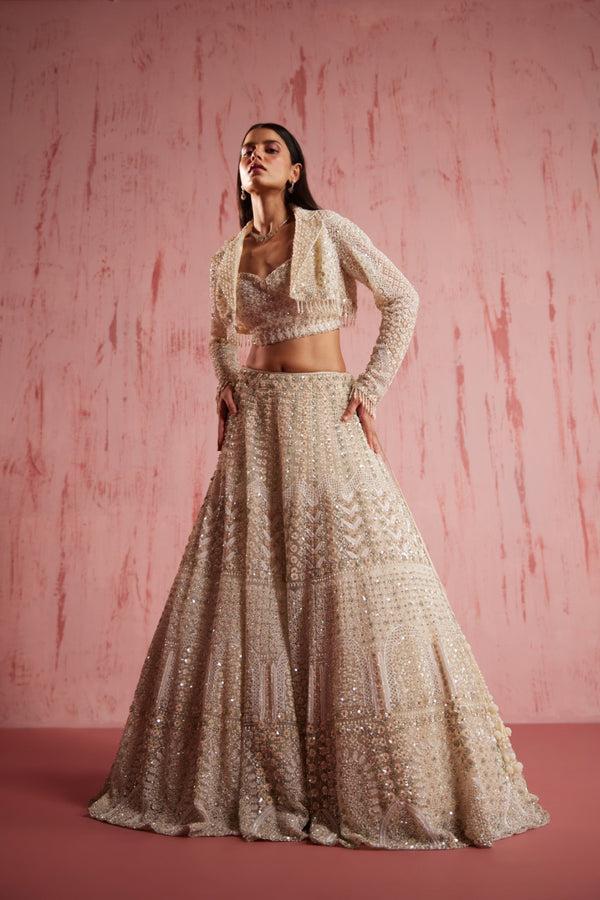 Roqa Aiden Aiden Ivory Lehenga Set