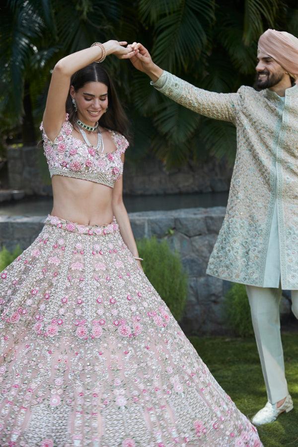 Roqa Ameera Ameera Pink Lehenga Set