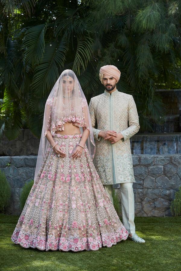 roqa Ameera Ameera Pink Lehenga set