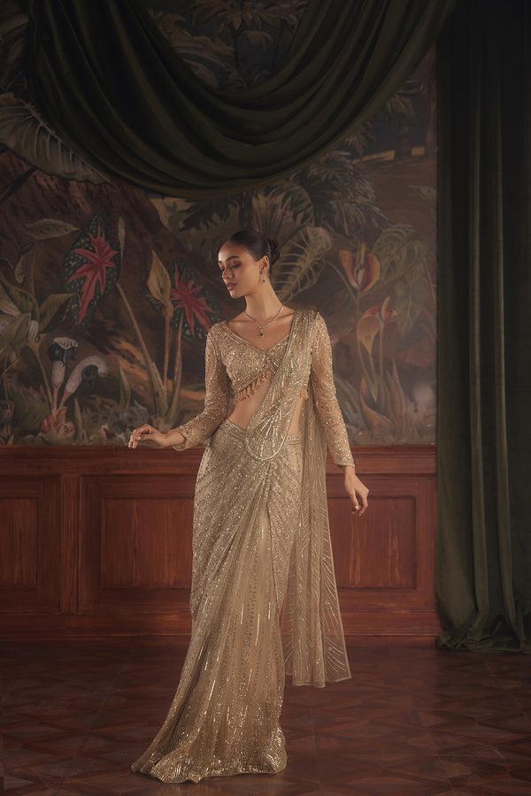 roqa Atlante Atlante Draped Saree