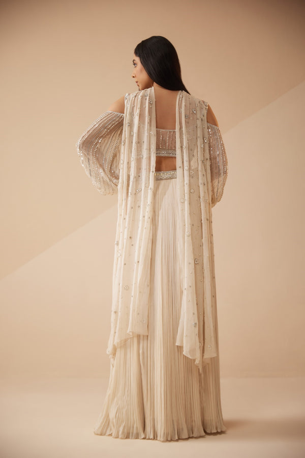 Roqa Cannes Cannes Ivory Lehenga Set