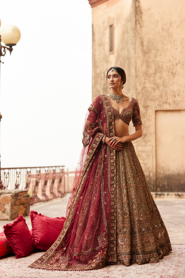 roqa Dahlia Dahlia Lehenga set