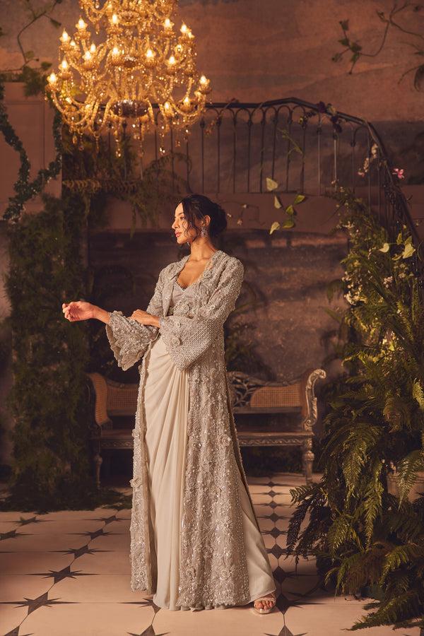 Roqa Demure Demure Draped Skirt Set