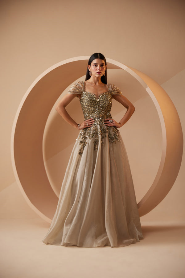 roqa Ether Ether Ecru Gown