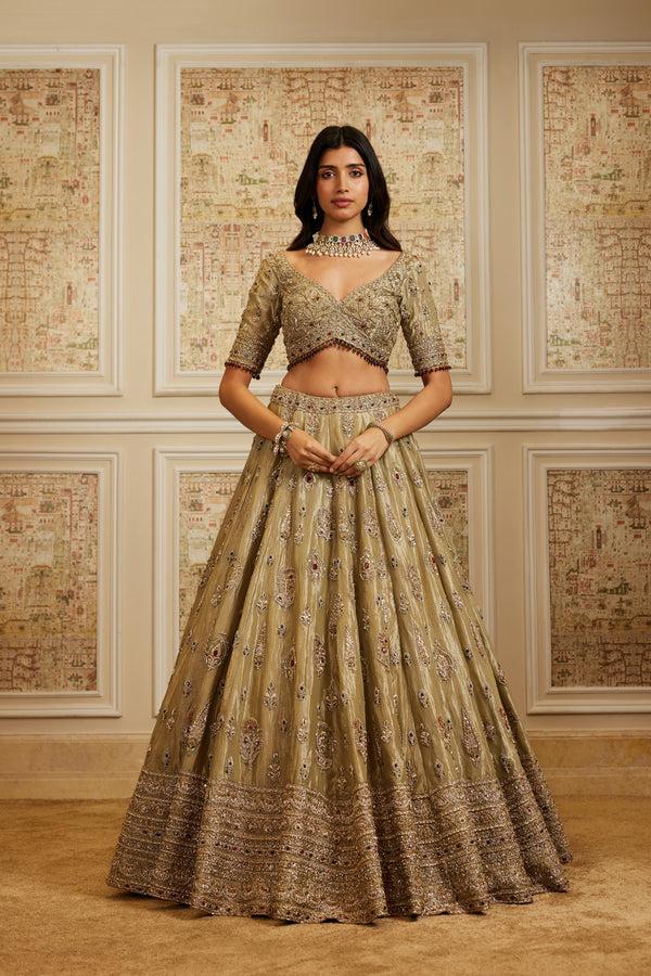 Roqa Firdous Firdous Gold Lehenga Set