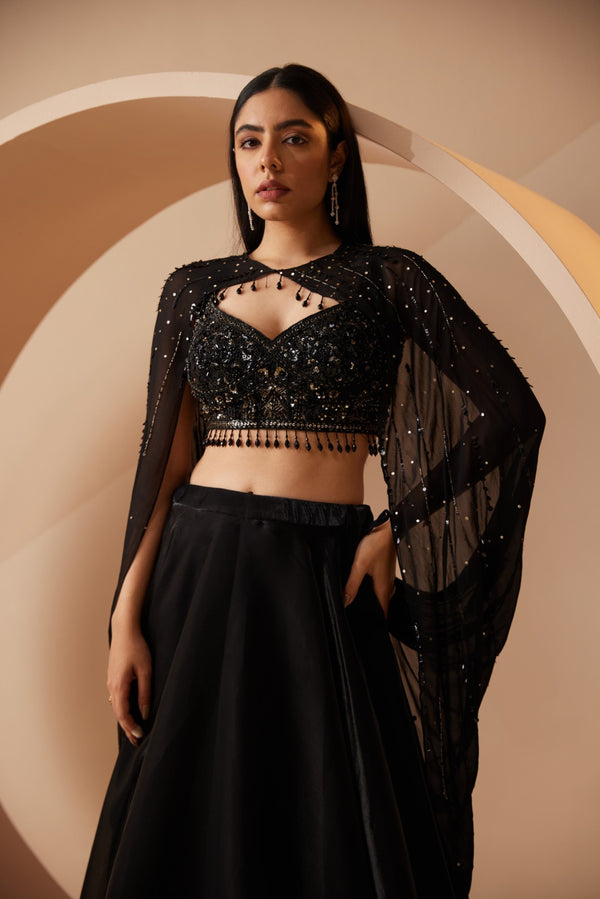 Roqa Jadyn Jadyn Black Lehenga Set