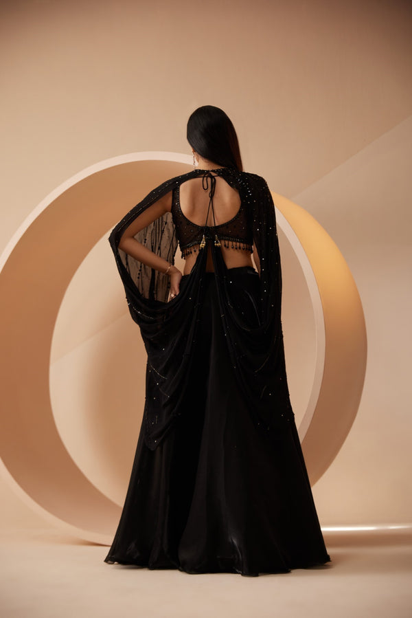 Roqa Jadyn Jadyn Black Lehenga Set