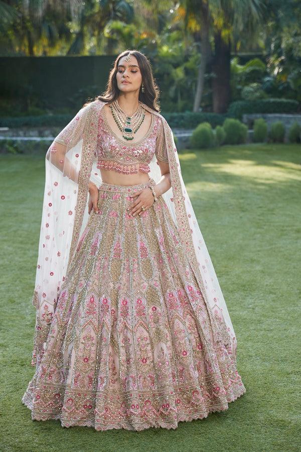 roqa Jazira Jazira Pink Lehenga set