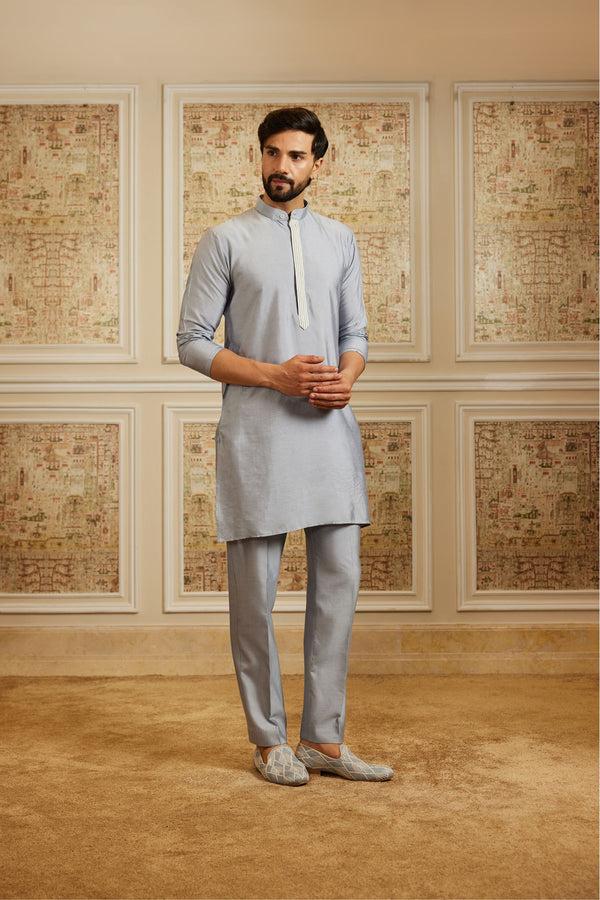 Roqa Kourosh Blue Bandhgala Set