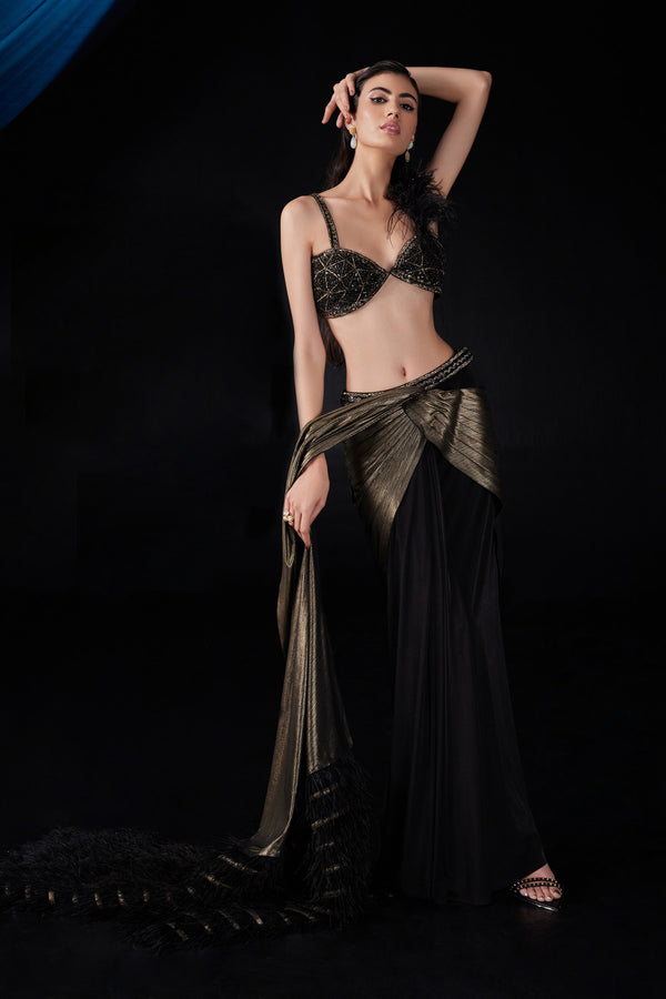 Roqa L'or Noir Saree Set