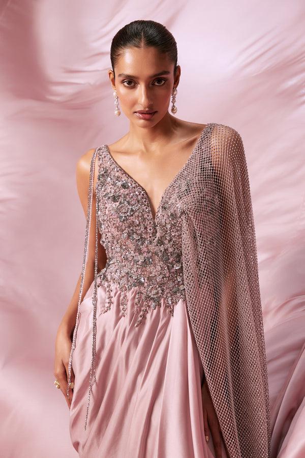 Roqa Le Rose Drape Gown