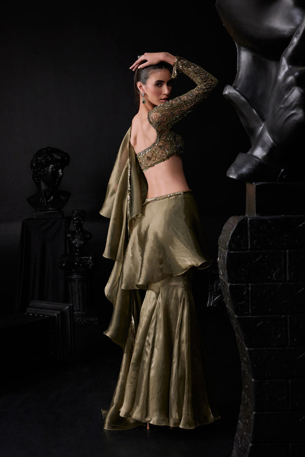 Roqa Lumiere Stitched Saree