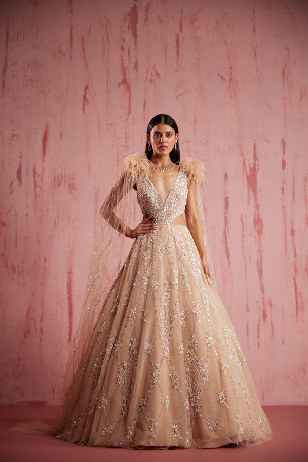 roqa Myreen Myreen Peach Gown