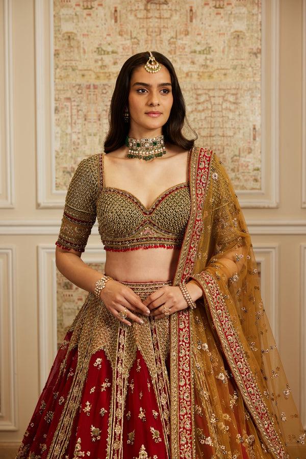 Roqa Noura Noura Red Lehenga Set