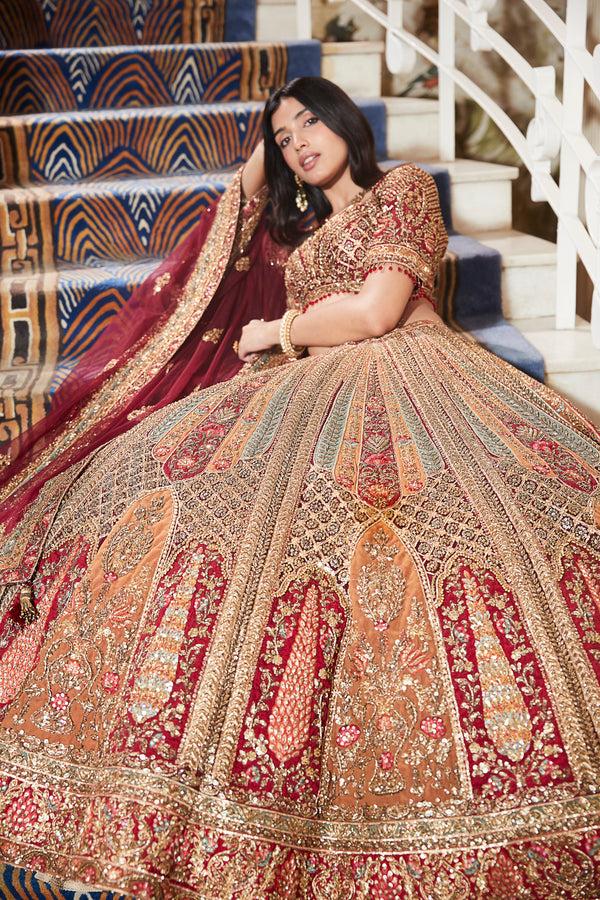 Roqa Qamra Qamra Multi Lehenga Set