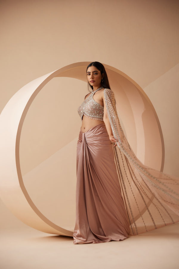 roqa Raelyn Raelyn Pink Cape Set