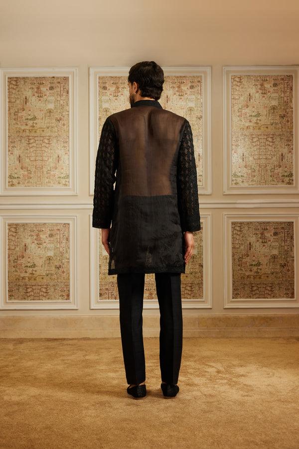 Roqa Rahi Black Kurta Set