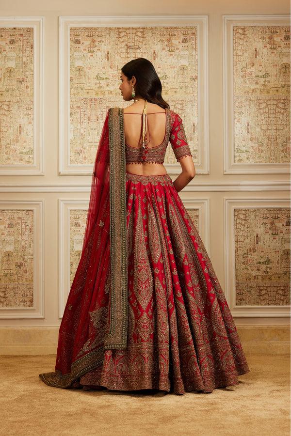 Roqa Safira Safira Red Lehenga Set