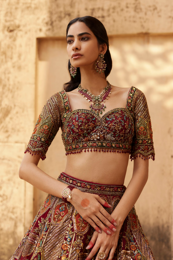 Roqa Scarlet Scarlet Lehenga Set