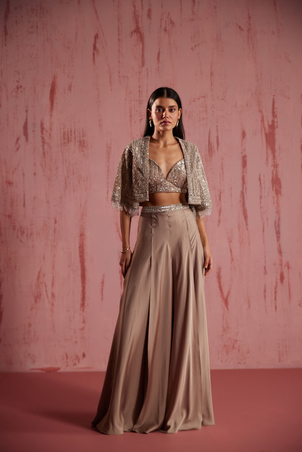 roqa Starlyn Starlyn Grey Palazzo Set