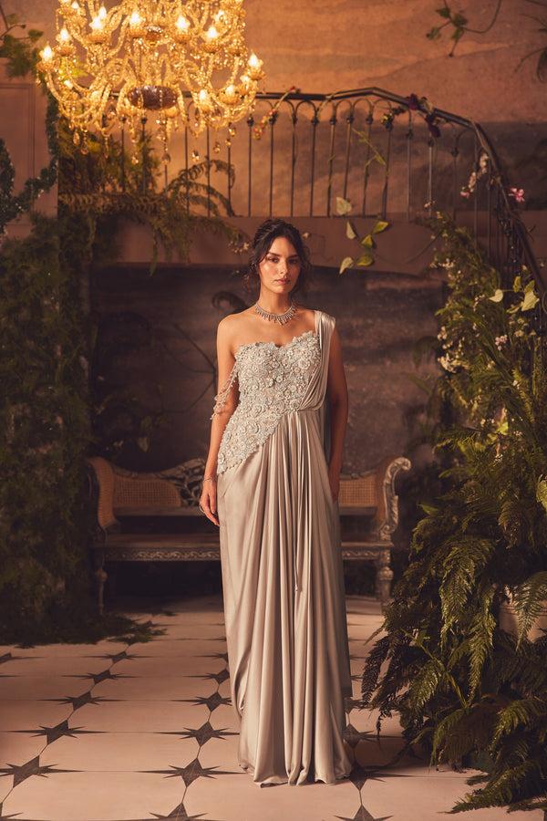 roqa Sterling Sterling draped gown