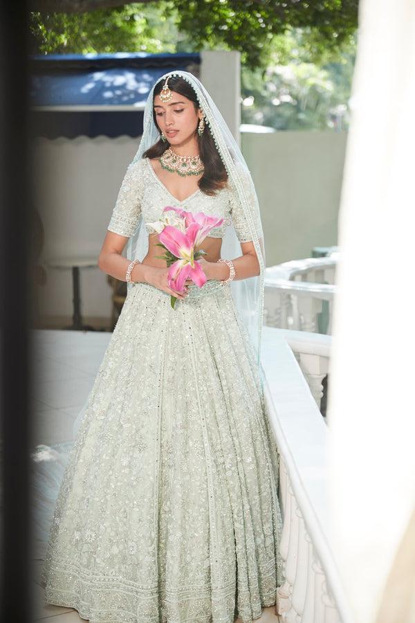 Roqa Tajira Tajira Sea Green Lehenga Set