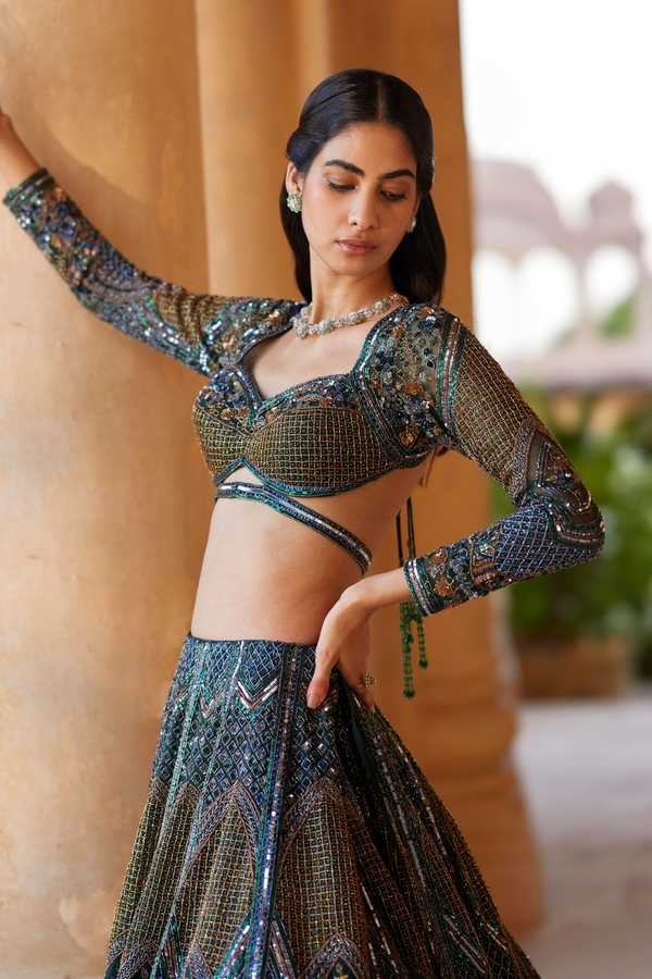 Roqa Zarnish Zarnish Lehenga Set