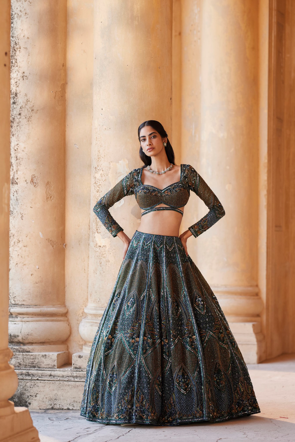 roqa Zarnish Zarnish Lehenga set