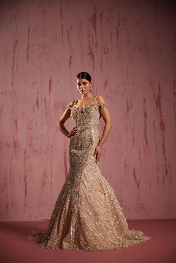roqa Zerena Zerena Gold Gown