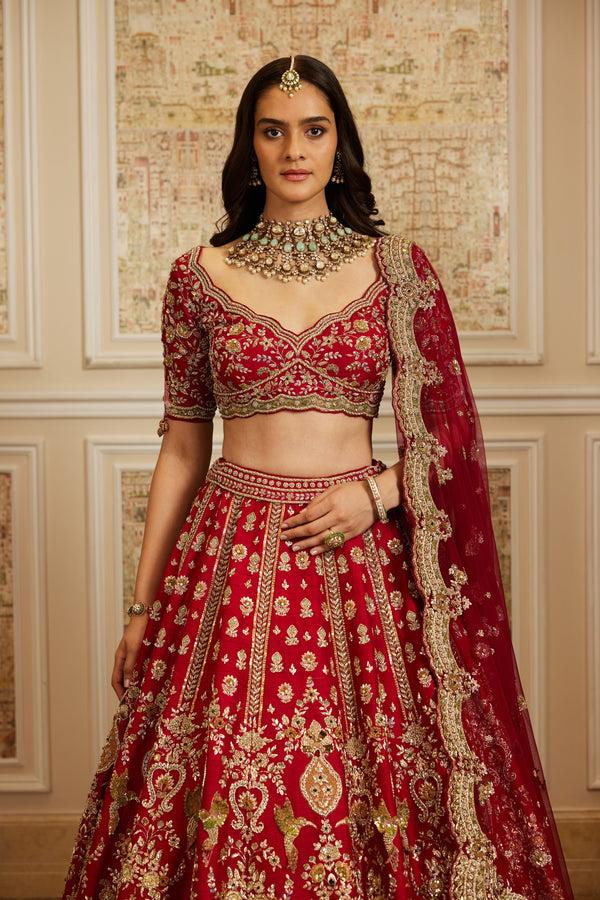 Roqa Zinah Zinah Red Lehenga Set
