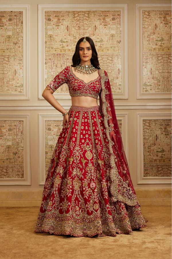 Roqa Zinah Zinah Red Lehenga Set