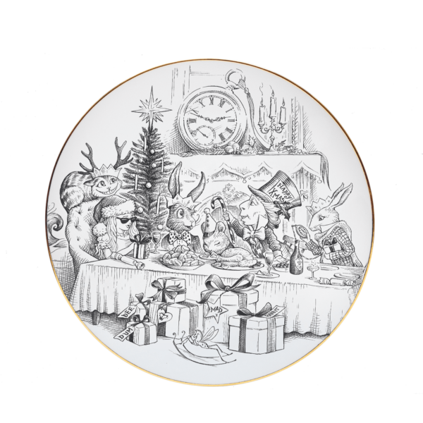 rory dobner Alice in Wonderland Christmas Dinner Plate