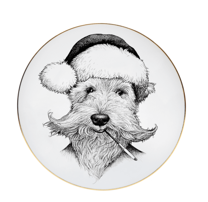 rory dobner Christmas ‘Sir Lancelot’ Welsh Terrier Dog Plate