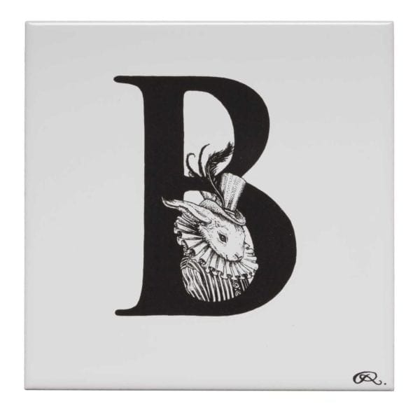rory dobner B – Bling Bunny Alphabet Tile