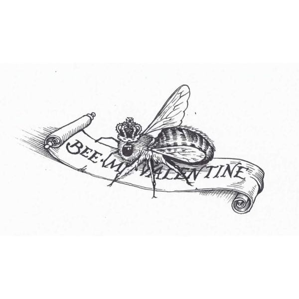 rory dobner Bee My Valentine Intricate Ink Print