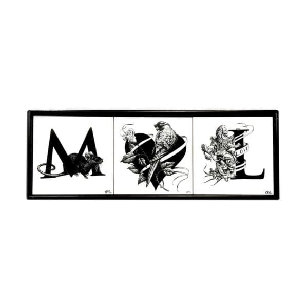 rory dobner Bespoke Initials Framed Tiles Order