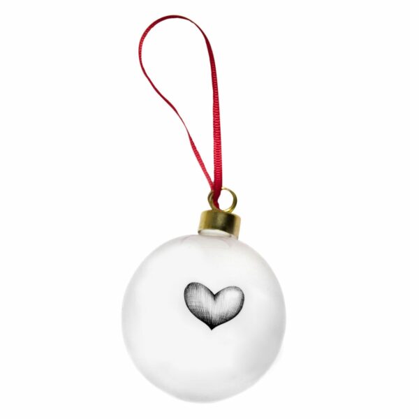 rory dobner Black Heart Christmas Bauble