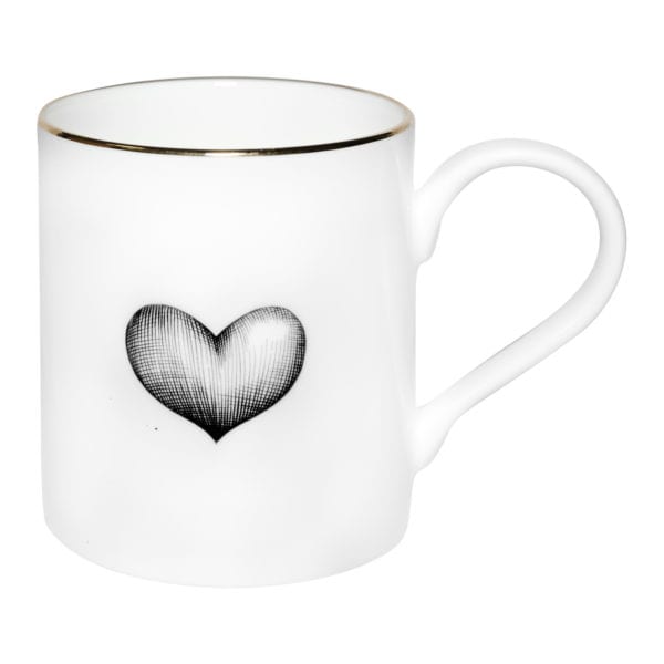 rory dobner Black Love Heart Majestic Mug
