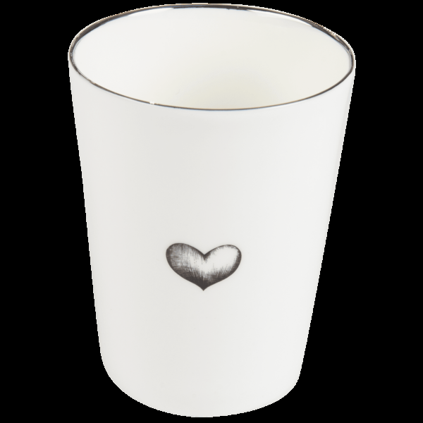 rory dobner Black Love Heart Tooth Brush Holder