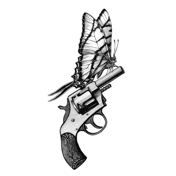 rory dobner Bullet Proof Intricate Ink Canvas