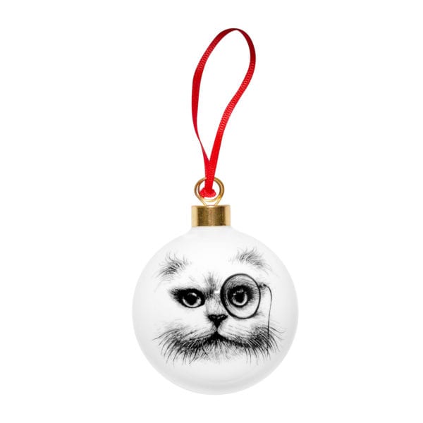 rory dobner Cat Monocle Bauble