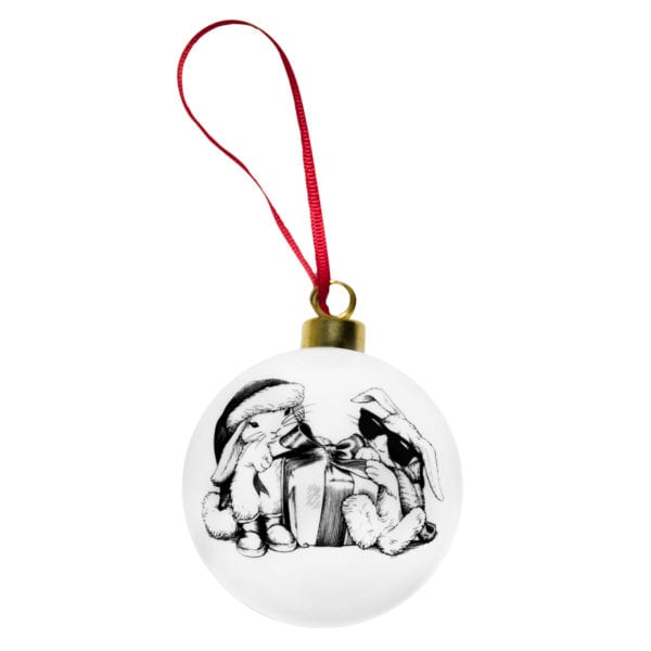 rory dobner Christmas Bunny Love Bauble